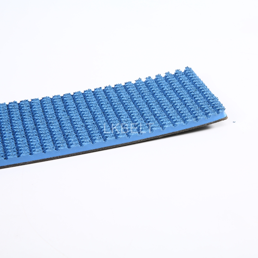 Blue A40 PVC belt sample edge
