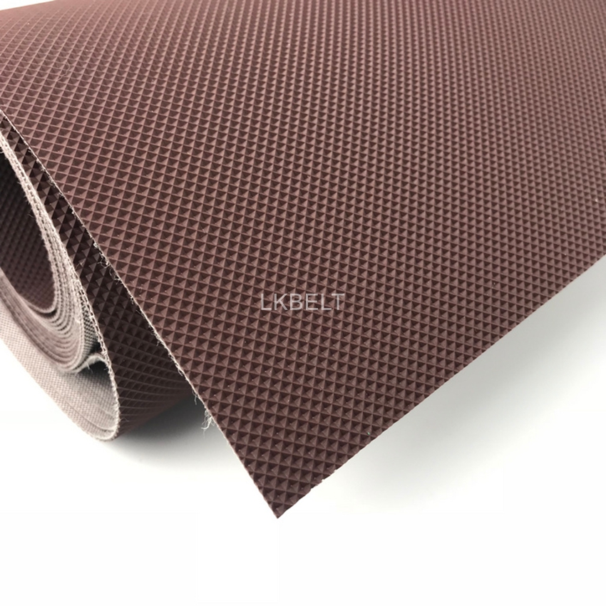 Brown diamond-pattern PVC carrying face