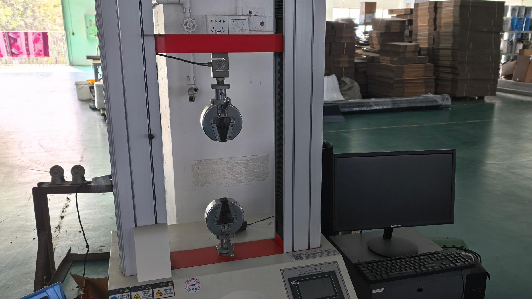 Tensile testing equipment at the Libo facility